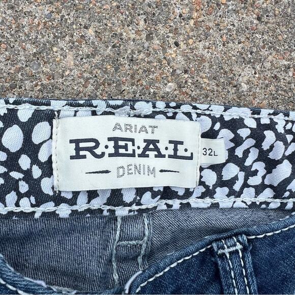 Ariat 32L Whipstitch Rosy Low Rise Boot Cut Jeans - Picture 5 of 8